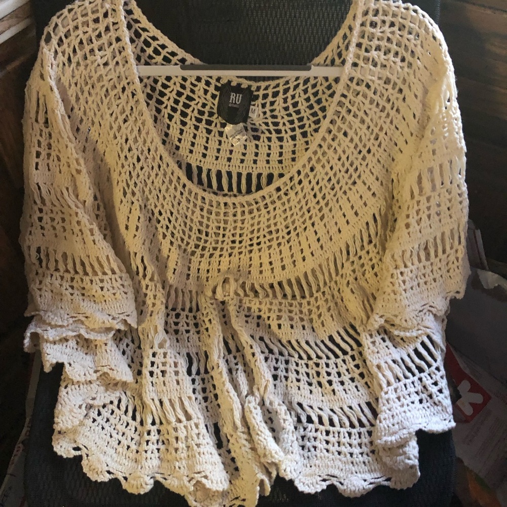RU Apparel Crocheted Knit Circular Poncho- 517 $25 or $20 w/offer